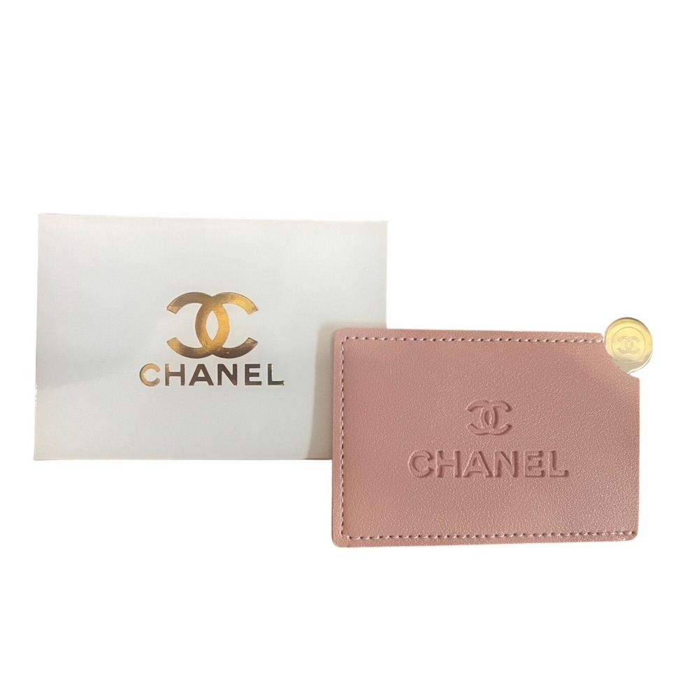 Chanel Beauty Mirror with Pink Card Holder